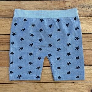 Poof! Blue Star Patterned Women's Shorts